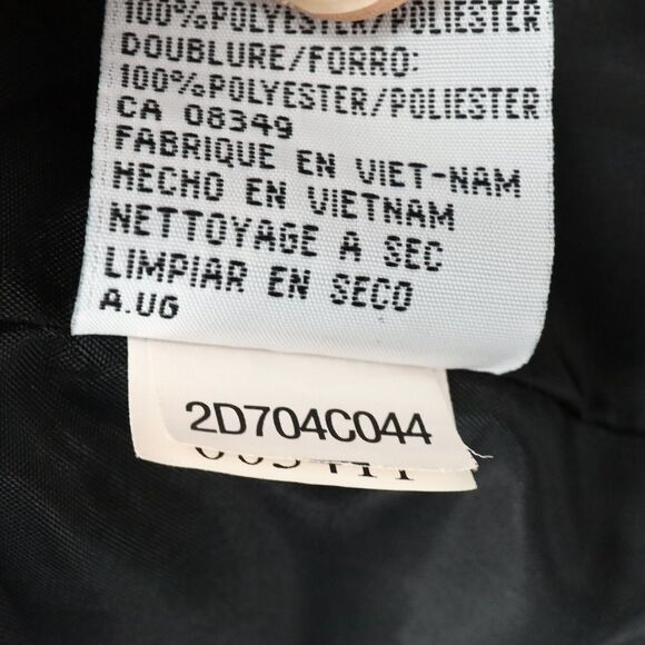 Le Suit Essentials Jacket Womens 10 Black Crepe Lined Blazer Gray Stitching - Picture 15 of 15